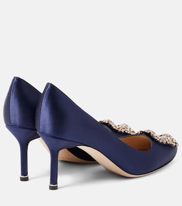 Escarpins Hangisi en satin à ornements | Manolo Blahnik