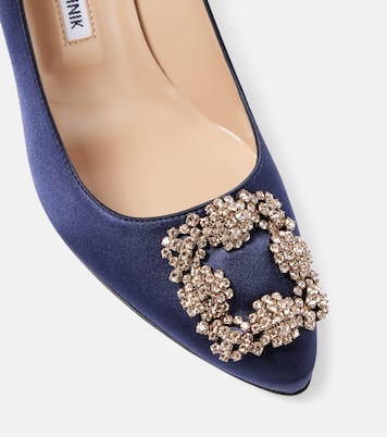 Escarpins Hangisi en satin à ornements | Manolo Blahnik