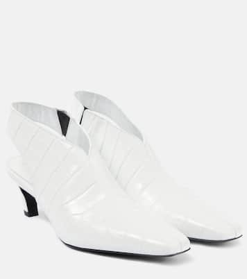 Slingback-Pumps The Croco Slim aus Leder | Toteme