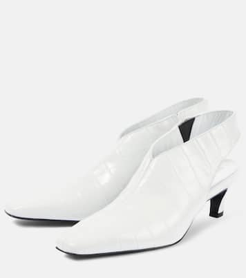 Slingback-Pumps The Croco Slim aus Leder | Toteme