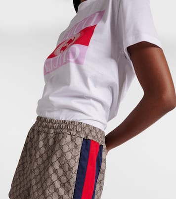 Shorts Web Stripe in jersey GG | Gucci