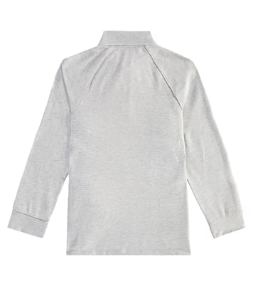 Web cotton-blend polo sweater | Gucci Kids