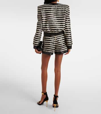 Veste rayée à sequins | Balmain