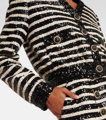 Veste rayée à sequins | Balmain