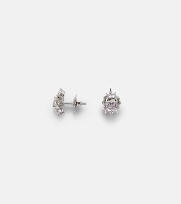Orecchini Y-Not in oro bianco 18kt con diamanti | Yeprem