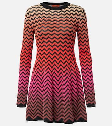 Zig Zag ombré cotton-blend minidress | Missoni