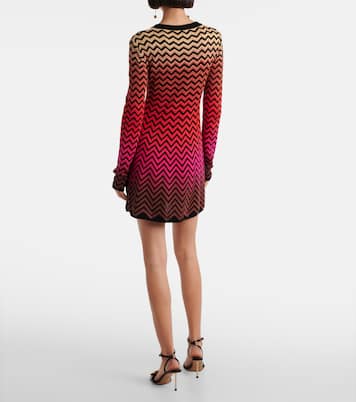 Zig Zag ombré cotton-blend minidress | Missoni