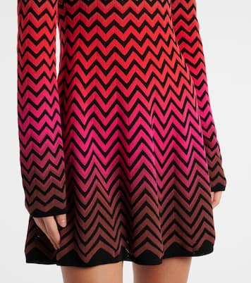 Zig Zag ombré cotton-blend minidress | Missoni