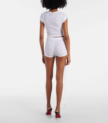 Top cropped in jersey di cotone con logo | Jean Paul Gaultier