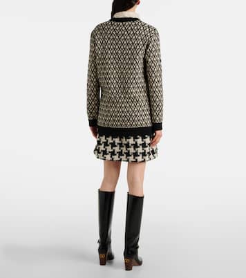 Toute La V virgin wool jacquard cardigan | Valentino