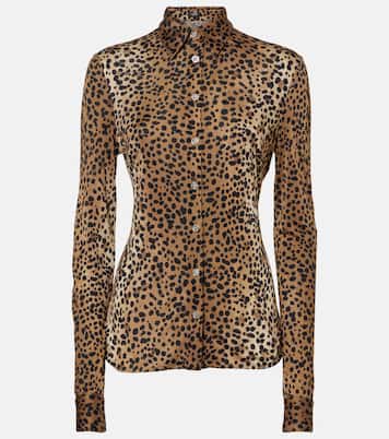 Camicia con stampa leopardata | Versace