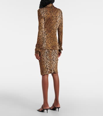 Camicia con stampa leopardata | Versace