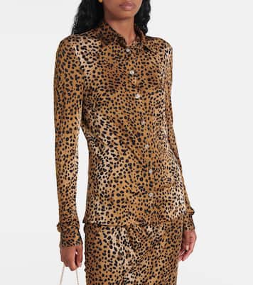 Camicia con stampa leopardata | Versace