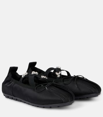 Ballerines en satin à ornements | Simone Rocha