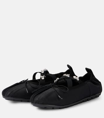 Ballerines en satin à ornements | Simone Rocha