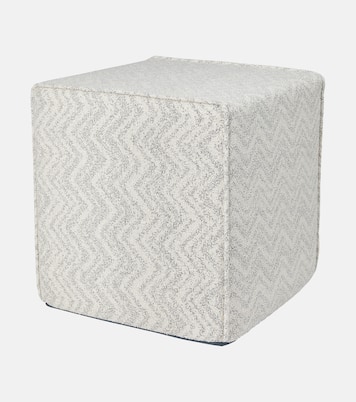 Columbia zigzag jacquard pouf | Missoni