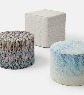 Columbia zigzag jacquard pouf | Missoni