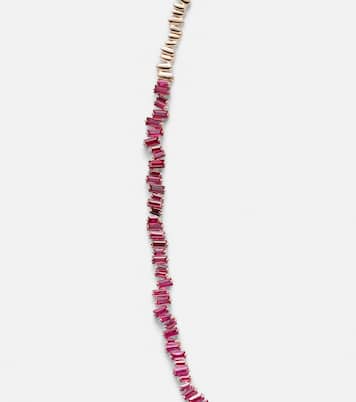 Collier Bold en or rose 18 ct, diamants et saphirs | Suzanne Kalan