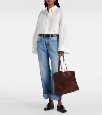 Cabas BC Duo Large en daim | Brunello Cucinelli