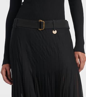 Falda larga plisada en mezcla de algodón | Burberry