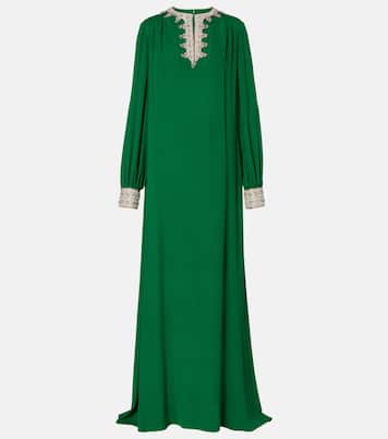 Robe longue en soie à ornements | Valentino