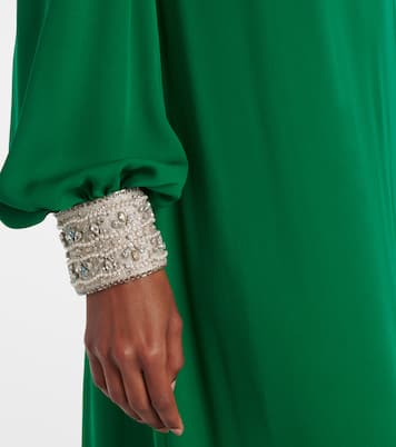 Robe longue en soie à ornements | Valentino