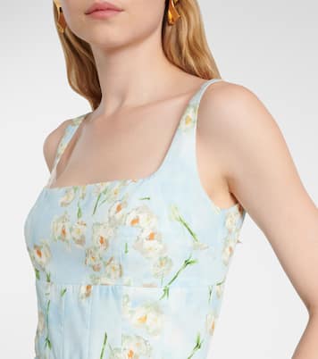 Robe midi Mona en coton à fleurs | Emilia Wickstead