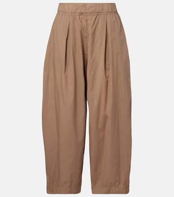 Pantalones anchos Sophia de popelín de algodón | Velvet
