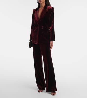 Velvet wide-leg pants | Roland Mouret