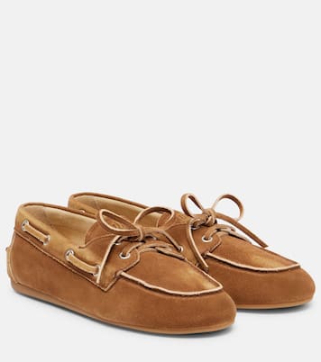 Suede boat shoes | Miu Miu