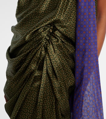 Printed halterneck open-back silk satin gown | Dries Van Noten