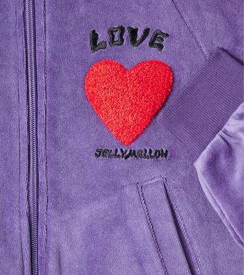 Love cotton-blend velour sweatshirt | Jellymallow