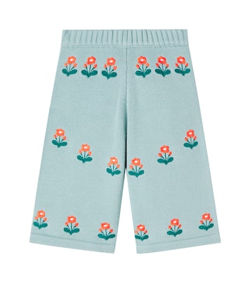 Baby Flower knitted cotton and wool pants | Tinycottons