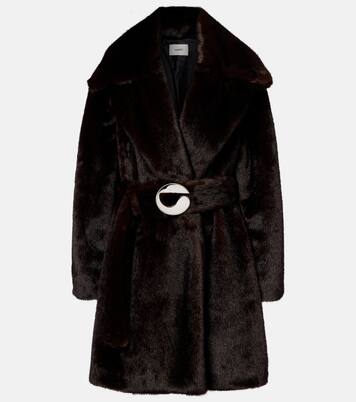 Cappotto con cintura e logo | Coperni