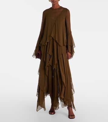 Draped silk organza gown | Zimmermann