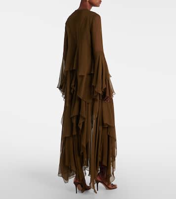 Draped silk organza gown | Zimmermann