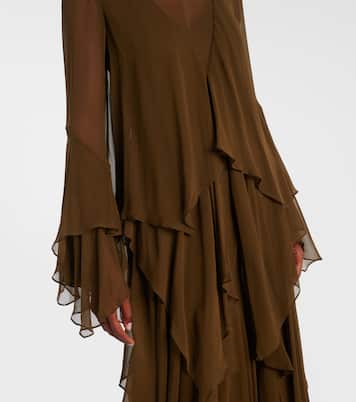 Draped silk organza gown | Zimmermann