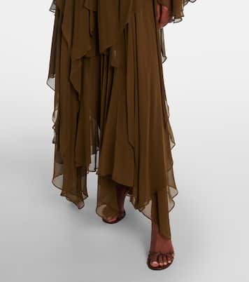 Draped silk organza gown | Zimmermann
