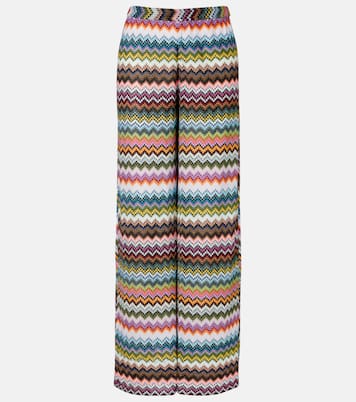 Zig Zag lamé palazzo pants | Missoni