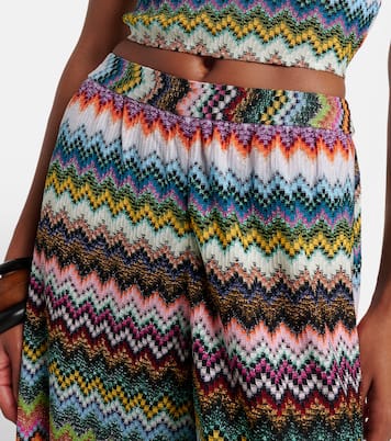 Zig Zag lamé palazzo pants | Missoni
