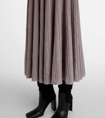 Falda midi en mezcla de lana  | Alaïa