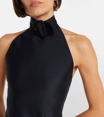 Buckle-detail jersey minidress | Courrèges