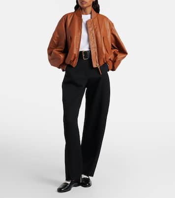 Veste bomber raccourcie Cocoon en cuir | Givenchy