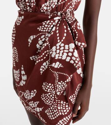 Celie printed one-shoulder minidress | Poupette St Barth