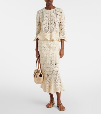 Crochet cotton top  | Zimmermann