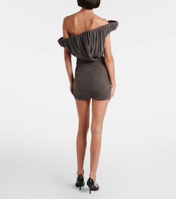Asymmetric one-shoulder ruched bustier dress | Magda Butrym