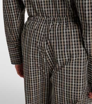 بنطلون واسع من القطن بمربعات | Róhe