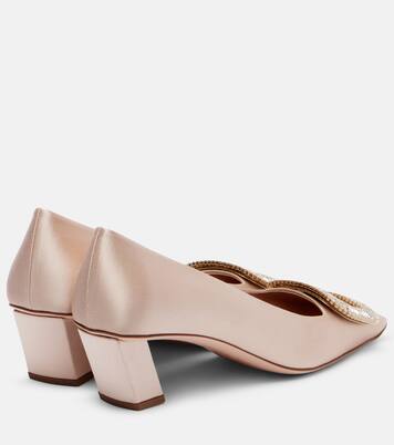 Belle Vivier 45 embellished satin pumps | Roger Vivier