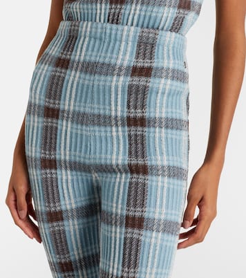 Checked wool-blend slim pants | Acne Studios