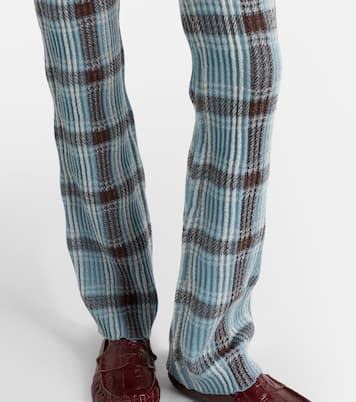 Checked wool-blend slim pants | Acne Studios